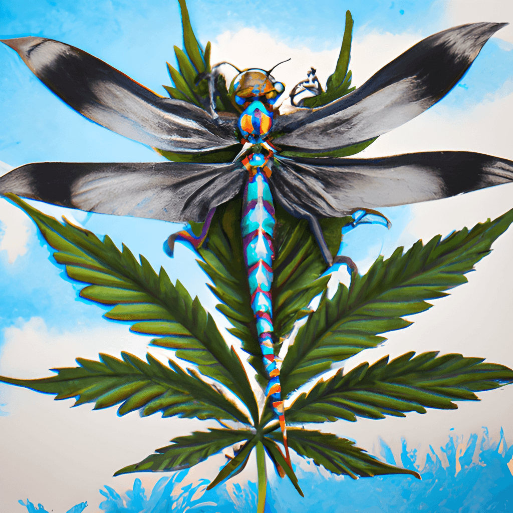 Dragon With Cannabis Leaf Wings 57818617 1