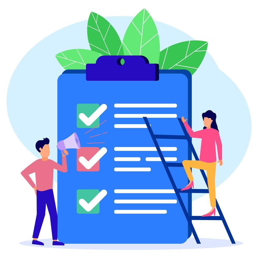 illustration graphic cartoon character of checklist vector